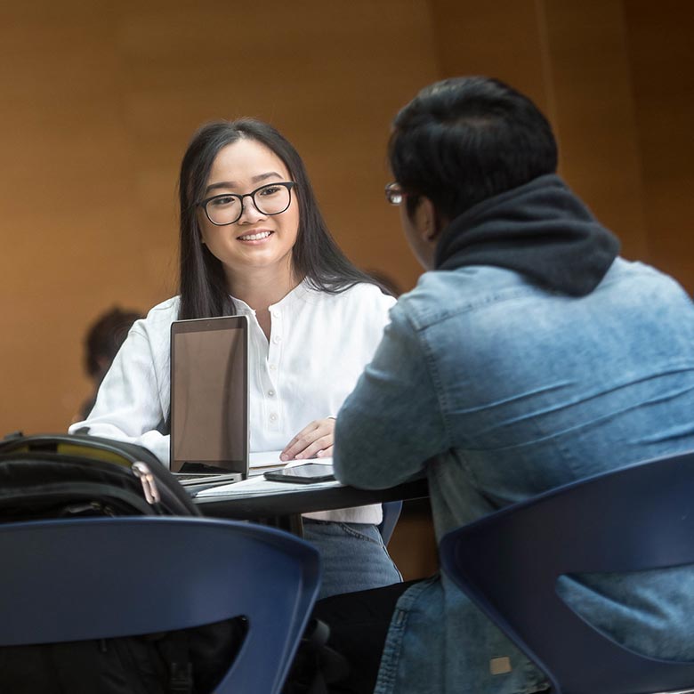 Students talking