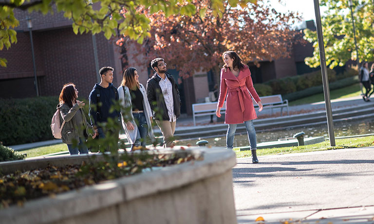 Students talking