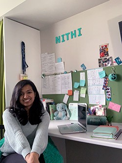 Shree Nithi Santhagunam is working on a literature review about fall prevention among seniors to help increase adherence to prevention protocols.