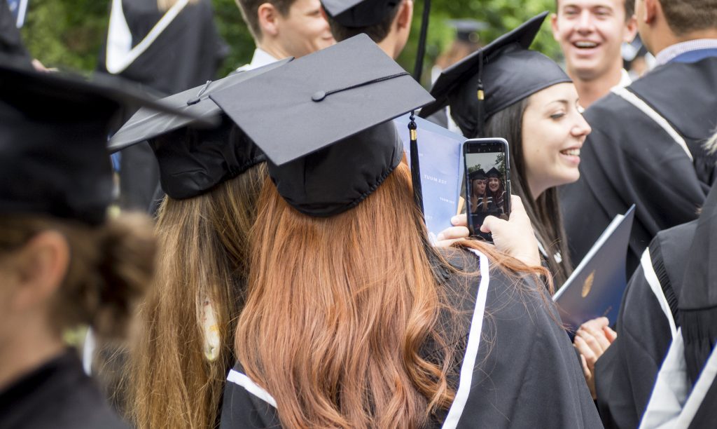 Graduates taking a selfie